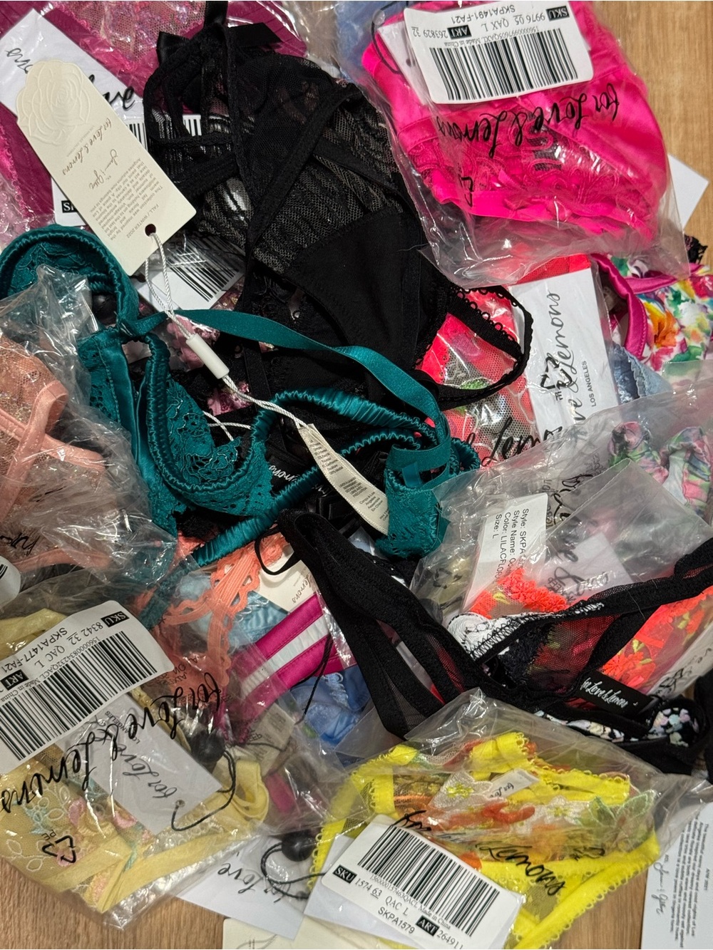 NEW Victoria’s Secret For Love & Lemons Thong Panties Mystery Box 3/$28 Size L